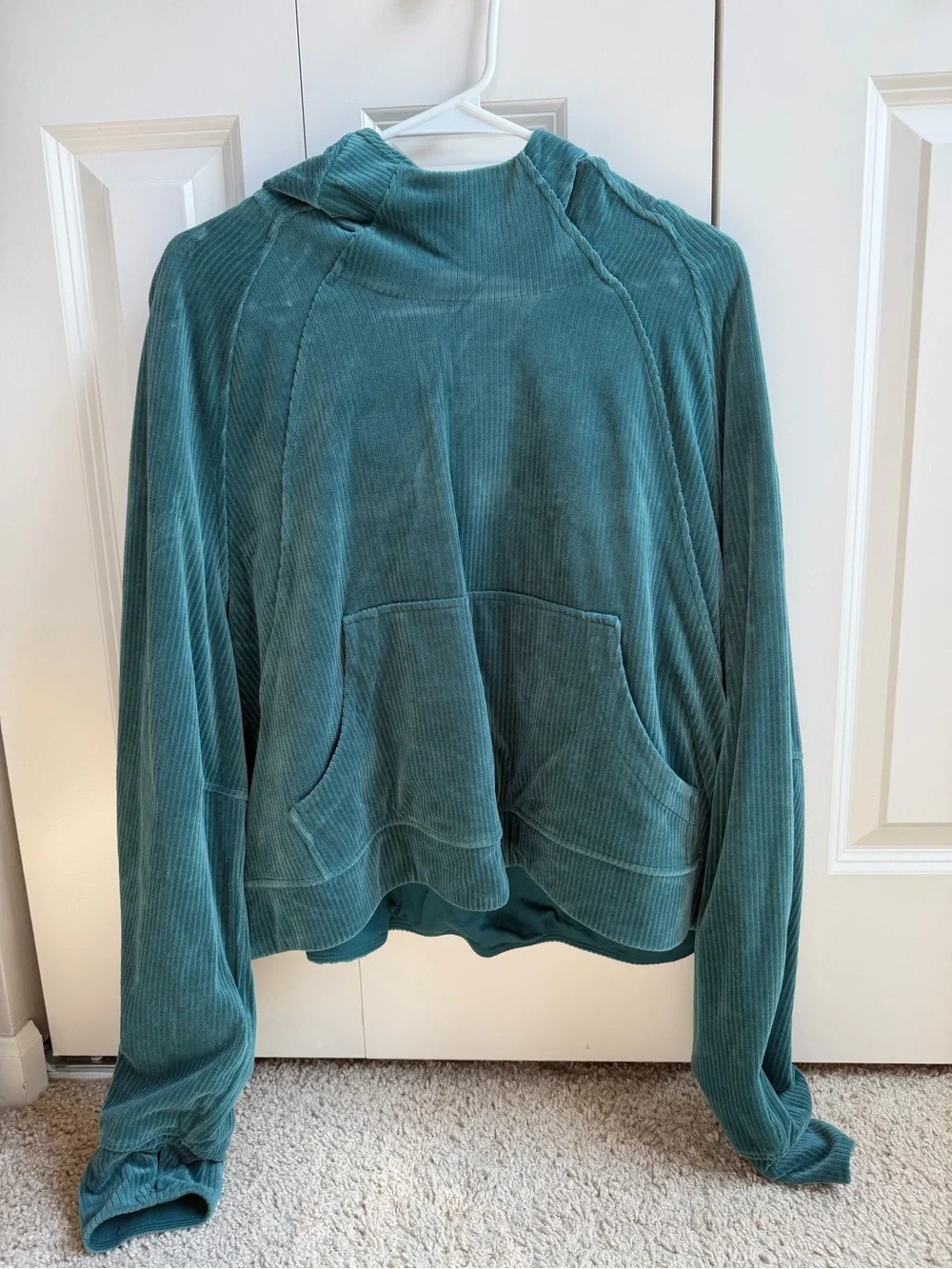 Lululemon Scuba Oversized Hoodie *Velvet Cord Storm Teal